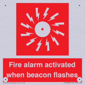 Fire alarm activated when beacon flashes